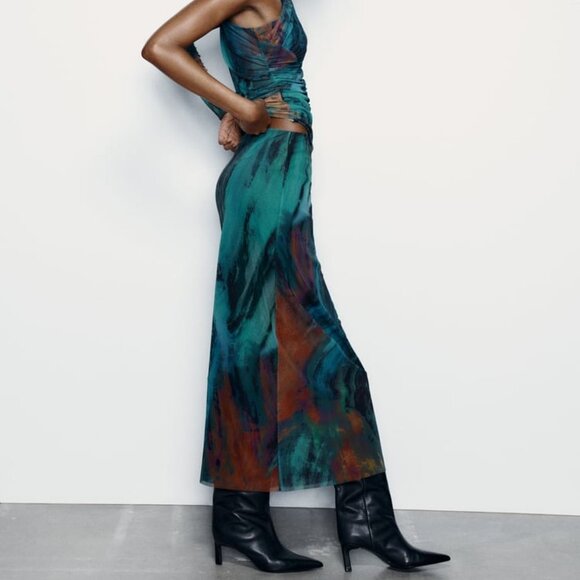 Zara Multicolor Midi Skirt - Picture 4 of 6